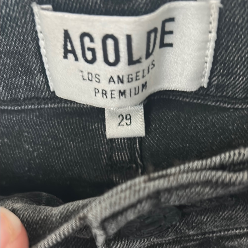 Agolde Charcoal Distressed Denim - Picture 4 of 9